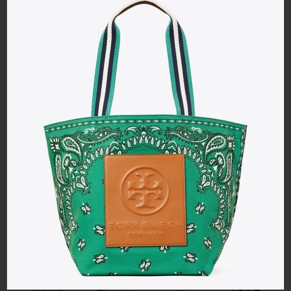 tory burch gracie printed canvas tote